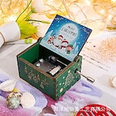 preiswerte Event &amp; Party Supplies-entzückende, antik geschnitzte, handgekurbelte Spieluhr aus Holz – perfektes Weihnachtsgeschenk für Kinder, Mama, Papa, Freunde und mehr!