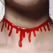 cheap Halloween 2024-Halloween Decoration Horror Vampire Dark Blood Necklace European And American Ktv Haunted House Creative Personality Blood Necklace