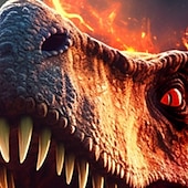 billiga Pojkens 3D-djur-Pojkar 3D Dinosaurie T-shirt Långärmad 3D-tryck Höst Vinter Sport Mode Streetwear Barn 3-12 år Rund hals Utomhus Ledigt Dagligen Normal