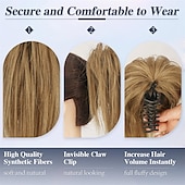 abordables Chignons-chignons Chignon Queue de cheval avec griffe Cheveux Synthétiques Pièce de cheveux Extension des cheveux Droit Soirée Usage quotidien Soirée &amp; Evénement A1 A2 A3