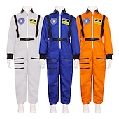 halpa parien halloween-asut-Astronautti Ryhmä Pariskunta Kustannus Cosplay Kustannus Onesie Kustannus Haalarit Oranssi Kuninkaiden Päivä Halloween Karnevaali Aikuiset Lapset Unisex