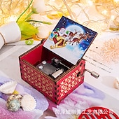 preiswerte Event &amp; Party Supplies-entzückende, antik geschnitzte, handgekurbelte Spieluhr aus Holz – perfektes Weihnachtsgeschenk für Kinder, Mama, Papa, Freunde und mehr!