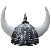 preiswerte Zubehör und mehr-Retro Vintage Mittelalterlich Hut Rüstung Gehörnter Helm Wikinger Unisex Vikinger Halloween Karneval Maskerade Leistung Party LARP Kinder Erwachsene Hut Ganzjahres