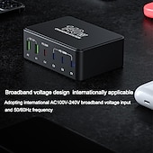 رخيصةأون محاور USB-أوسب 3.0 نوع C المحاور 6 الموانئ 6 في 1 دعم وظيفة توصيل الطاقة أوسب هاب مع RJ45 12V / 3A DC 5 فولت / 3 أمبير 20 فولت / 5 أمبير توصيل الطاقة من أجل لابتوب تابليت هاتف ذكي