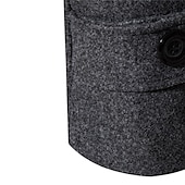 billiga Trenchcoat för män-Herr Vinterkappa Peacoat Trenchcoat Utomhus Dagliga kläder Höst vinter 95% polyester 5% bomull Ytterkläder Kläder Mode Streetwear Slät Kavajslag Dubbelknäppt