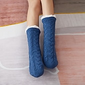 abordables calcetines caseros-Navidad mujer invierno lindo dibujos animados Navidad alce algodón zapatillas estudiante ins moda hogar cálido felpa algodón zapatos zapatillas de invierno para mujer