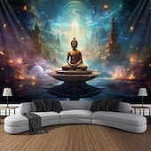 billige boho billedvev-universet buddha hengende billedvev boho veggkunst stor billedvev veggmaleri dekor fotografi bakteppe teppe gardin hjem soverom stue dekorasjon