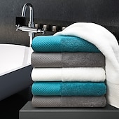 abordables Les serviettes-ensemble de serviettes en coton trois pièces, cadeau d&#039;entreprise, serviette de bain, usage hôtelier