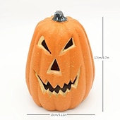 olcso Halloween szabadtéren-halloween dekorációk világító sütőtök dísz, jack o lámpás parti kellék halloween őszi kültéri kertben, halloween dekoráció 1db