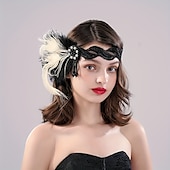 economico Accessori e altro-Cerchietti Fascia per capelli da ballerina charleston Retrò vintage 1920s Pizzo Per Il grande Gatsby Cosplay Halloween Carnevale Per donna Bigiotteria Gioielleria di moda