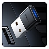 cheap Computer Peripherals-Baseus USB Bluetooth Adapter Dongle Adaptador Bluetooth 5.1 for PC Laptop Wireless Speaker Audio Receiver USB Transmitter