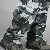 cheap Cargo Pants-Men's Cargo Pants Cargo Trousers Hiking Pants Pocket Plain Comfort Quick Dry Daily Outdoor Going out Fashion Casual Blue Camouflage Blue