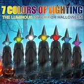 olcso Halloween szabadtéren-halloween dekoráció színes izzó 3db boszorkányok kézenfogva egyetlen szellemjelenet dekorációs kellékek
