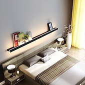 tanie Kinkiety-Minimalistyczna długa półka na kinkiet, 60/80/100/120cm nowoczesny kinkiet LED w tle salon sypialnia nocna, aluminiowy kinkiet wewnętrzny ligting kinkiet 110-240v
