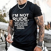 levne Pánské grafické tričko-Pánské Text Grafická trička Slogan trička Tričko Top Krátký rukáv tričko 3D tisk Tričkový Košile Designové Na běžné nošení Velký a vysoký ulice Denní nošení Dovolená Černá Armádní zelená Tmavomodrá