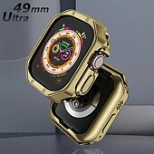 Недорогие Чехлы для умных часов-Чехол для часов Совместим с Apple Watch Ultra 49mm / Series 8 7 41mm 45mm / Series 6 5 4 SE 40mm 44mm Устойчивый к царапинам Полное покрытие бампера Все вокруг защитное ТПУ Часы Крышка