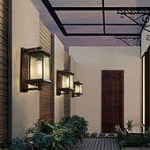 economico applique da esterno-applique da parete a led apparecchio di illuminazione per interni ed esterni lanterna esterna impermeabile ip65 alluminio antiruggine lanterna in vetro lampada da parete lanterna cortile giardino
