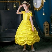 billiga Tjejdräkter-Sagolikt Prinsessa Söt Blommaflickaklänning Temafestdräkt Tyllklänningar Cosplay for Flickor Barn Karnival Maskerad