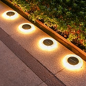 preiswerte Landschaftslichter-Solar-Untergrundleuchte, 28 LEDs, wasserdicht, für den Außenbereich, Rasenleuchte, Deckleuchte, in den Boden eingelassene Solar-Terrassenlampe, LED-Garten, Hof, Rasen, Gehweg, Dekor, Solar-Wandleuchte