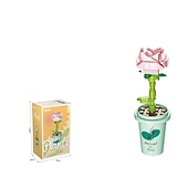 cheap Building Toys-Meat building block flower blind box simulation flower potted tabletop decoration assembly boutique toy gift prize