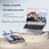 お買い得  パソコンスタンド-折りたたみラップトップラジエーターブラケット高風量折りたたみリフティングタブレット高さブラケットデスクトップコンピュータ冷却ライトブラケット