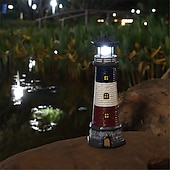 baratos Refletores Externos-Farol vintage para jardim ao ar livre, à prova d'água, resina solar, decoração, pátio, luz de paisagem, projeção de luz, ponto de luz