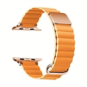 رخيصةأون عصابات Apple Watch-متوافق مع Apple Watchband 38 مم 40 مم 41 مم 42 مم 44 مم 45 مم 49 مم مشبك معدني نساء رجال جلد استبدال حزام الساعة إلى iwatch Ultra 2 Series 9 8 7 SE 6 5 4 3 2 1
