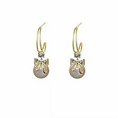 abordables Boucles d&#039;oreilles-Femme Perle Boucle d&#039;Oreille Pendantes Bijoux Fins Classique Précieux mode simple Des boucles d&#039;oreilles Bijoux Dorée Pour Mariage Soirée 1 paire