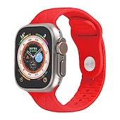 cheap Apple Watch Bands-Sport Band Compatible with Apple Watch band 38mm 40mm 41mm 42mm 44mm 45mm 49mm Elastic Rugged Adjustable Silicone Strap Replacement Wristband for iwatch Ultra 2 Series 9 8 7 SE 6 5 4 3 2 1