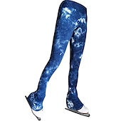 billige Figur skating bukser og leggings-Bukser til kunstløp Dame Jente Skøyteløp Bunner Svart Blå Grå Elastisk Trening Konkurranse Skøyteklær Hold Varm Skøyting Kunstløp
