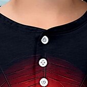 cheap Boy's 3D Animals-Halloween Boys 3D Spider Henley Shirt Long Sleeve 3D Print Fall Winter Sports Fashion Streetwear Kids 3-12 Years Crew Neck Outdoor Casual Daily Regular Fit