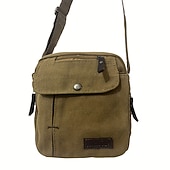 cheap Men's Bags-Men's Canvas Crossbody Shoulder Bag – Multi-Pocket Travel Messenger Bag with Zipper Compartments for Outdoor, Commuting, and Daily Use