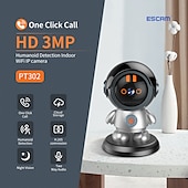 お買い得  屋内IPネットワークカメラ-ワンタッチ人型検出機能付き IP カメラ クラウドストレージ Wi-Fi 双方向オーディオ ナイトビジョン 可聴アラーム