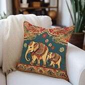 billige boho stil-4.0 stk Polyester Putecover, Trykt mønster Enkel Fritid Kvadrat Tradisjonell Klassisk