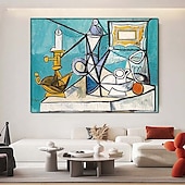 preiswerte Abstrakte Gemälde-Handgemaltes Picasso-Ölgemälde, Picasso-Gemälde, abstraktes figuratives Wandkunstbild, handgefertigtes Gemälde, Kunstwerk für Heimdekoration, Wohnzimmer, Schlafzimmer, gerollte Leinwand, ohne Rahmen