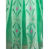 ieftine Costume pentru fete-Frozen DinBasme Prințesă Anna Rochie de fete cu flori Costum de petrecere tematică Rochii din tul Cosplay Film Cosplay for Fete Pentru copii Carnaval Mascaradă Nuntă Invitat la nunta