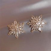 abordables Boucles d&#039;oreilles-Femme Boucles d&#039;oreille Clou Bijoux Fins Classique Forme de fleur mode simple Des boucles d&#039;oreilles Bijoux Doré Pour Mariage Soirée 1 paire
