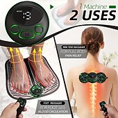 cheap Body Massager-Foot Massager Mat TENS Back Muscle Stimulator With Remote Control Electric Pulse Feet Acupressure Pad Massager Machine