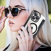 preiswerte Handyhülle für iPhone-Handyhülle für iPhone 16e Apple AirTag iPhone 16 iPhone 15 Pro Max Plus 14 13 12 11 Wallet Case mit Magsafe transparentem Kartensteckplatz Retro TPU PU-Leder