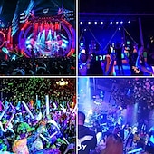 billige Gatebelysning-LED Svart Lys 1-2 Pakke med 30W 60W 120W UV Flomlys 395nm-405nm IP66 Vanntett Høy-effekt Svart Lys Plugg med Bryter (59in) Fester Scener UV Harpiks Herding Maleri Halloween