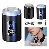 cheap Shaving &amp; Hair Removal-Mini Electric Travel Shaver for Men Pocket Size Rechargeable Portable Painless Cordless Trimmer Knive Face Beard Razor