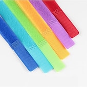 ieftine organizator de cabluri-50 de bucăți de legături de cablu velcro reutilizabile pentru înfășurarea cablului curea de nailon cu cârlig și buclă pentru gestionarea firelor instrumente de organizare a cablurilor