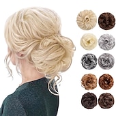 abordables Chignons-chignons Chignon Enrouler autour de la queue de cheval Cheveux Synthétiques Pièce de cheveux Extension des cheveux Bouclé Soirée Usage quotidien Soirée &amp; Evénement A1 A2 A3