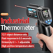 abordables Equipamiento de mediciones, inspecciones y pruebas-1 unidad -50c-550c (-58f-1022f) termómetro infrarrojo digital sin contacto medidor de temperatura de pistola piromete de pantalla lcd (sin batería)