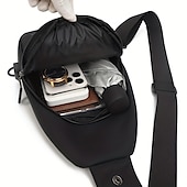baratos Bolsas, estojos e luvas para laptop-Bolsa de peito transversal anti-furto - Impermeável resistente a arranhões mochila leve com porta de carregamento USB presente ideal para homens
