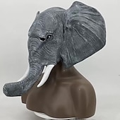 お買い得  ハロウィン 2024-動物緑の魚ヘッドカバーオランウータン馬頭象オンドリヘッドカバー豚頭ヒョウトラキツネマスクラテックスコスプレ用