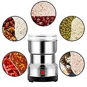 economico Elettrodomestici da cucina-Macinino elettrico per chicchi di caffè, lame in acciaio inossidabile, frullatore per spezie, erbe e noci