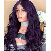 cheap Party Wigs-Synthetic Wig Curly Middle Part Wig Long Purple Synthetic Hair Women&#039;s Fashionable Design Cosplay Soft Purple Halloween Wigs
