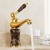 abordables Classiques-Robinet lavabo - Séparé Plaqué Set de centre Mitigeur un trouBath Taps