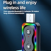 お買い得  ケーブル・ケーブルアクセサリ-bt5.3 bluetooth アダプタ車用 3.5 ミリメートルジャック aux ケーブル bluetooth 5.3 5.0 4.2 4.0 レシーバートランスミッタースピーカーオーディオ音楽受信機